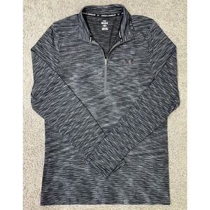 Under Armour Men's Seamless 1/2 Zip Pullover Lightweight Black‎ 1359875 Medium